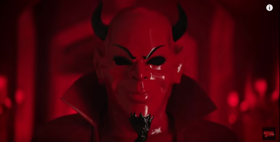 Red Devil Face With Small Horns Pics Picture